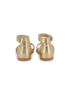 Sandali metallizzati per bambina Chloé Kids color oro con chiusura a strappo alla caviglia C20519 Z99 CHLOE' KIDS 