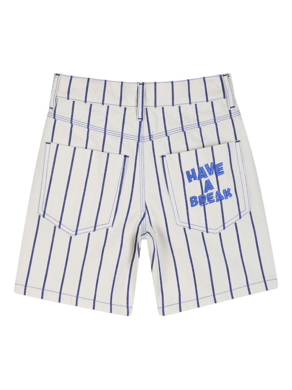 Shorts per bambino Billieblush bianchi con design a righe U21722 N48 BILLIEBLUSH KIDS 