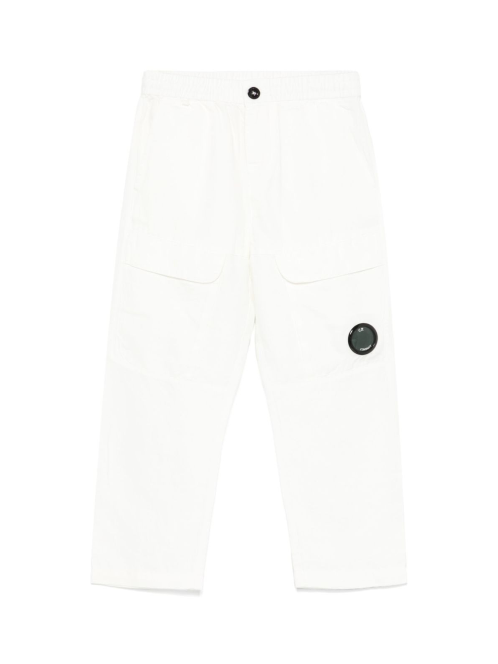 Pantaloni per bambino C.P. Company Kids bianco con applicazione CUP00MLZC01 10135 C.P.COMPANY KIDS 