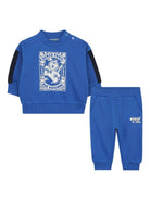 Set tuta sportiva per neonato Kenzo Kids blu con design stampa K61291 871 KENZO KIDS 
