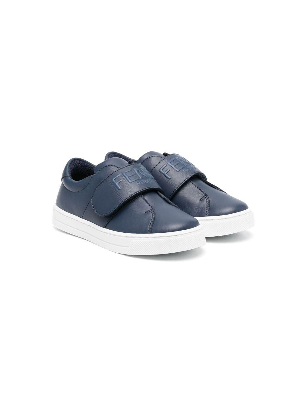 Sneakers per bambino Fendi Kids blu con chiusura a strappo JMR454 AN8M F1LQL FENDI KIDS 