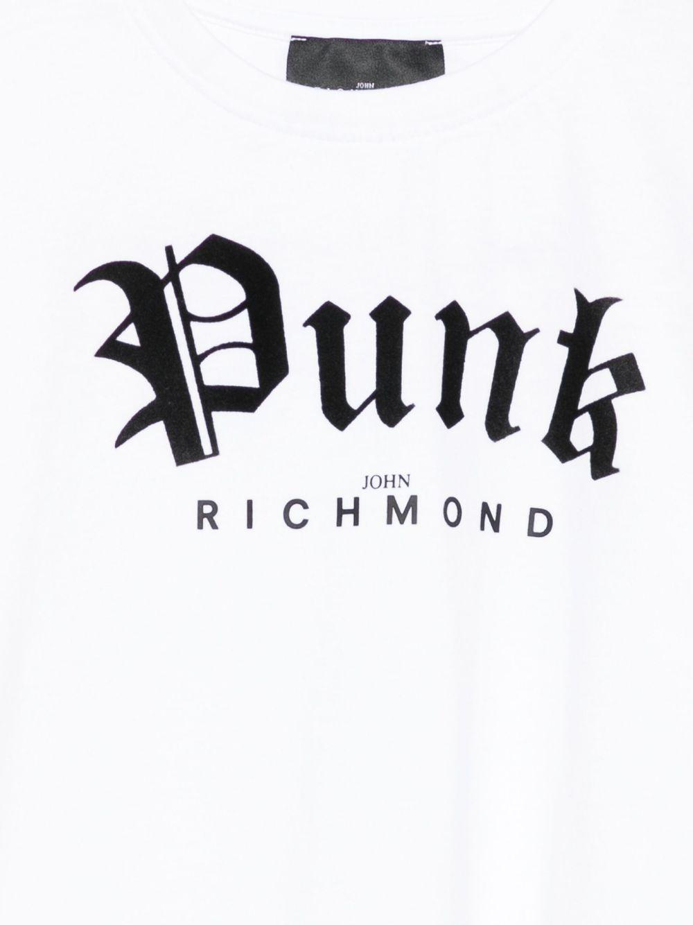 T-shirt per bambina John Richmond Junior bianco con stampa grafica RGA25037TS WHITE JOHN RICHMOND JUNIOR 