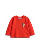 T-shirt per neonati Moschino Kids rossa con dettaglio Teddy Bear MNO014LAA58 50109 MOSCHINO KIDS 