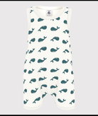 Tutina per neonati Petit Bateau bianco con stampa grafica all-over A0CZB 03 PETIT BATEAU 