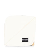 Coperta per neonati Moschino Kids bianca con dettaglio Teddy Bear MUB00OLCA40 10063 MOSCHINO KIDS 