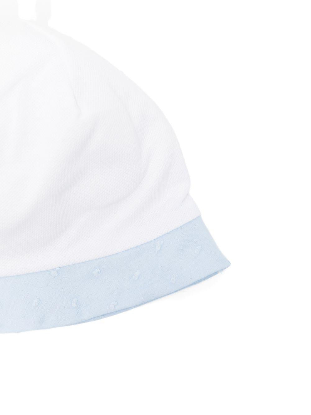 Cappello per neonato La Stupenderia bianco con motivo plumetis 2TBCP55 N01U39 LA STUPENDERIA 