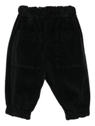 Pantaloni per neonato Album di Famiglia Kids neri con polsini elasticizzati 25W23389 BK ALBUM DI FAMIGLIA 