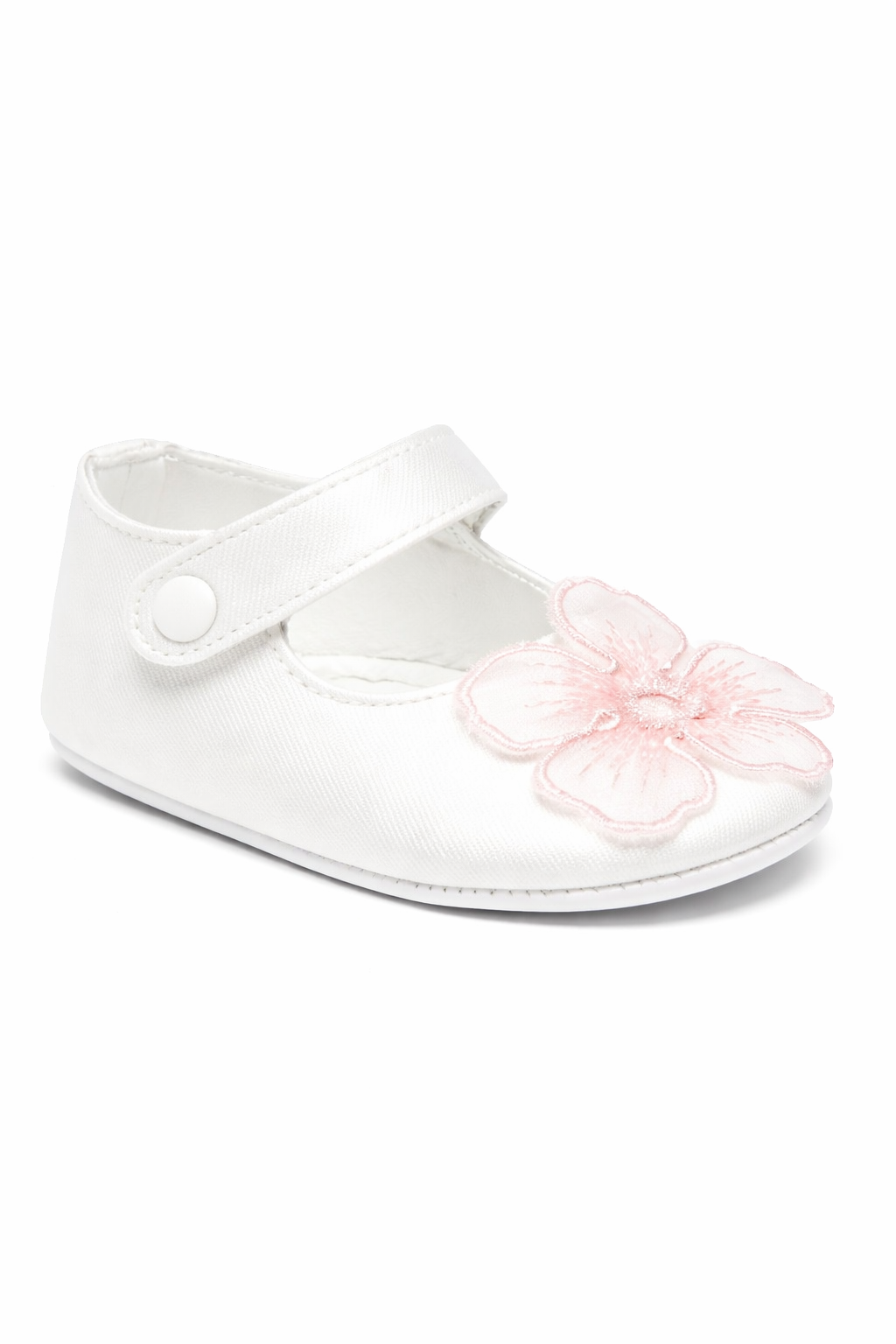 Ballerine per neonata Simonetta bianche con applicazione a fiore SY0016 S0251 102 SIMONETTA KIDS 