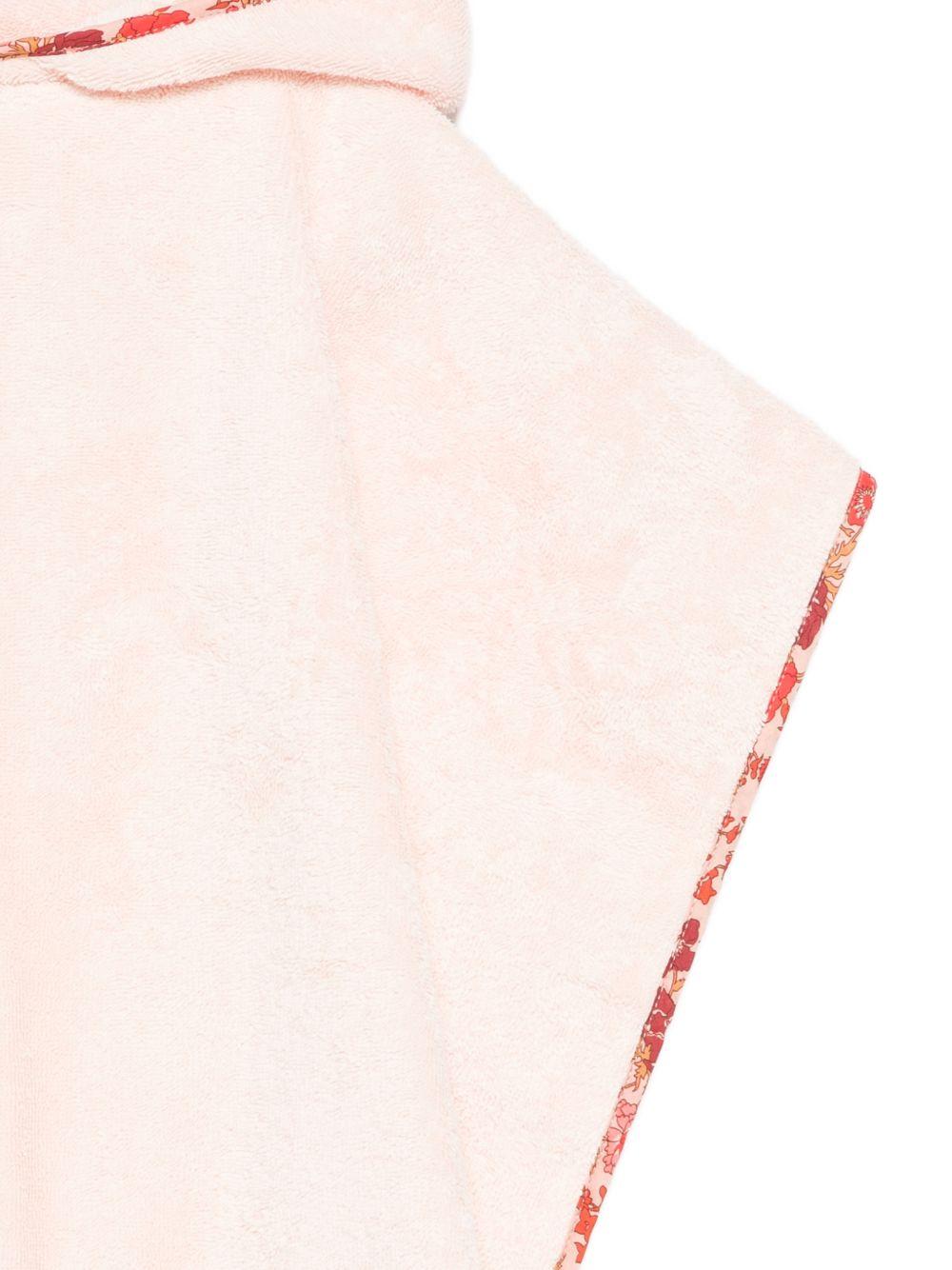 Accappatoio per bambina Bonpoint rosa con rifinitura a fiori S06GACK00001 021A BONPOINT KIDS 