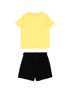 Set due pezzi per neonato John Richmond Junior giallo con dettaglio logo RIP26006CJ YELL B/BLK JOHN RICHMOND KIDS 