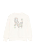 Felpa per bambini MSGM Kids bianca con logo sul davanti S6MSJBSW237 013 MSGM KIDS 