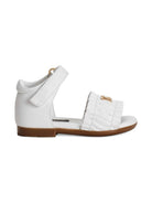 Sandali per bambina Dolce & Gabbana Kids bianchi con logo color oro D20113 A1850 80001 DOLCE & GABBANA KIDS 