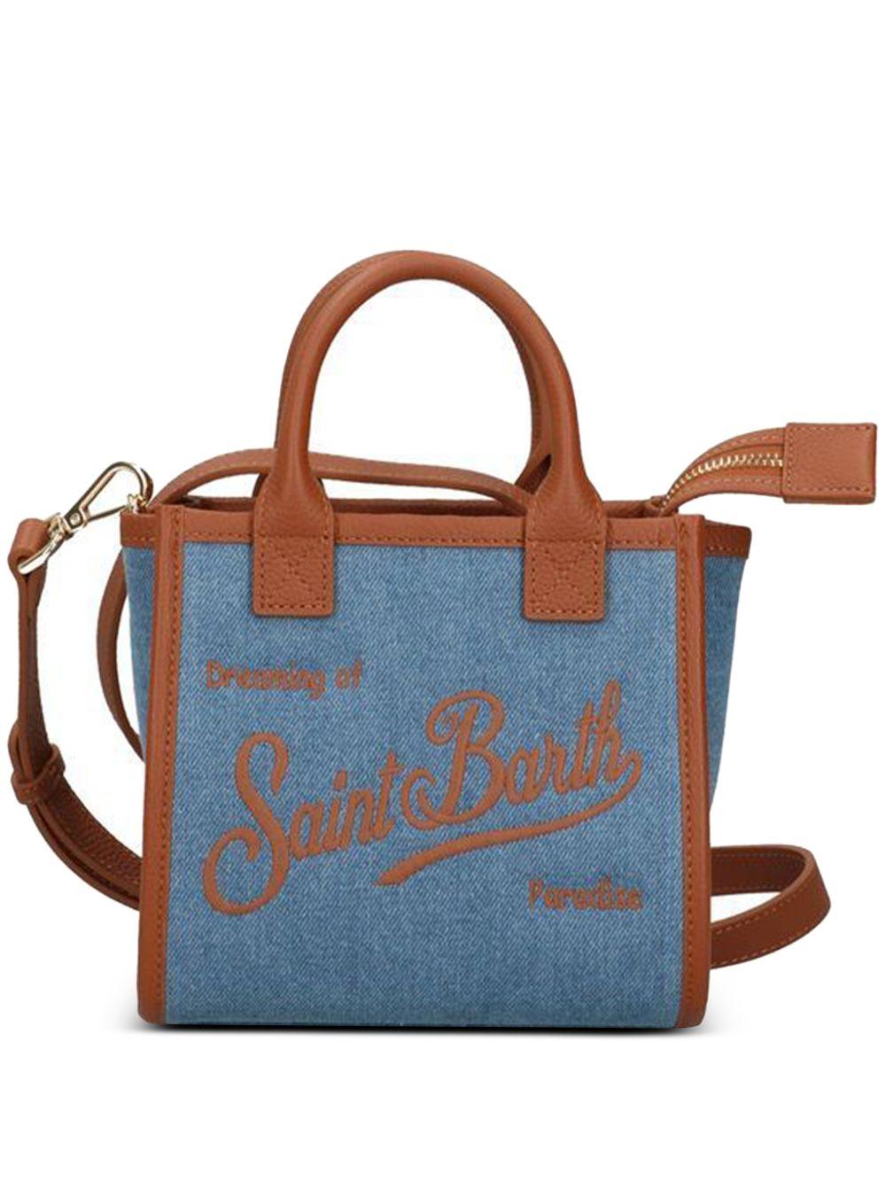 Borsa Vanity Mini MC2 Saint Barth denim con dettagli a contrasto VANMI001 01515L MC2 ST. BARTH KIDS 
