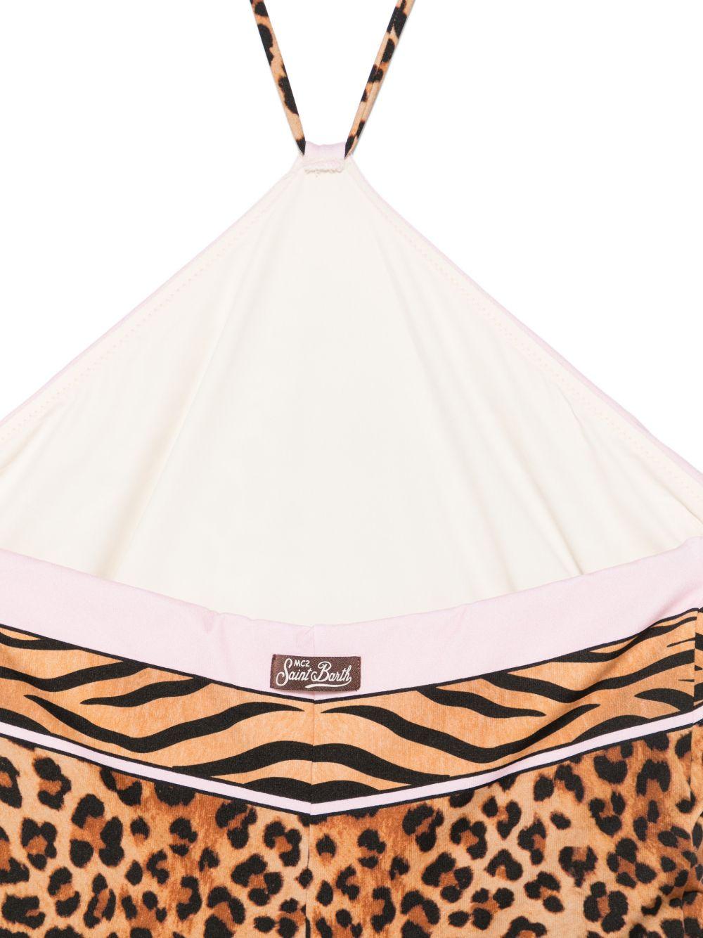 Costume da bagno Meryem da donna MC2 Saint Barth marrone con stampa animalier MRYE001 09531L MC2 ST. BARTH 