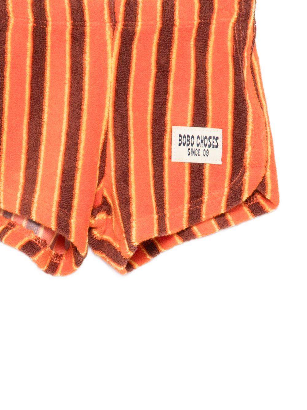 Shorts per neonato Bobo Choces arancione con design a righe B126AB049 811 BOBO CHOSES KIDS 