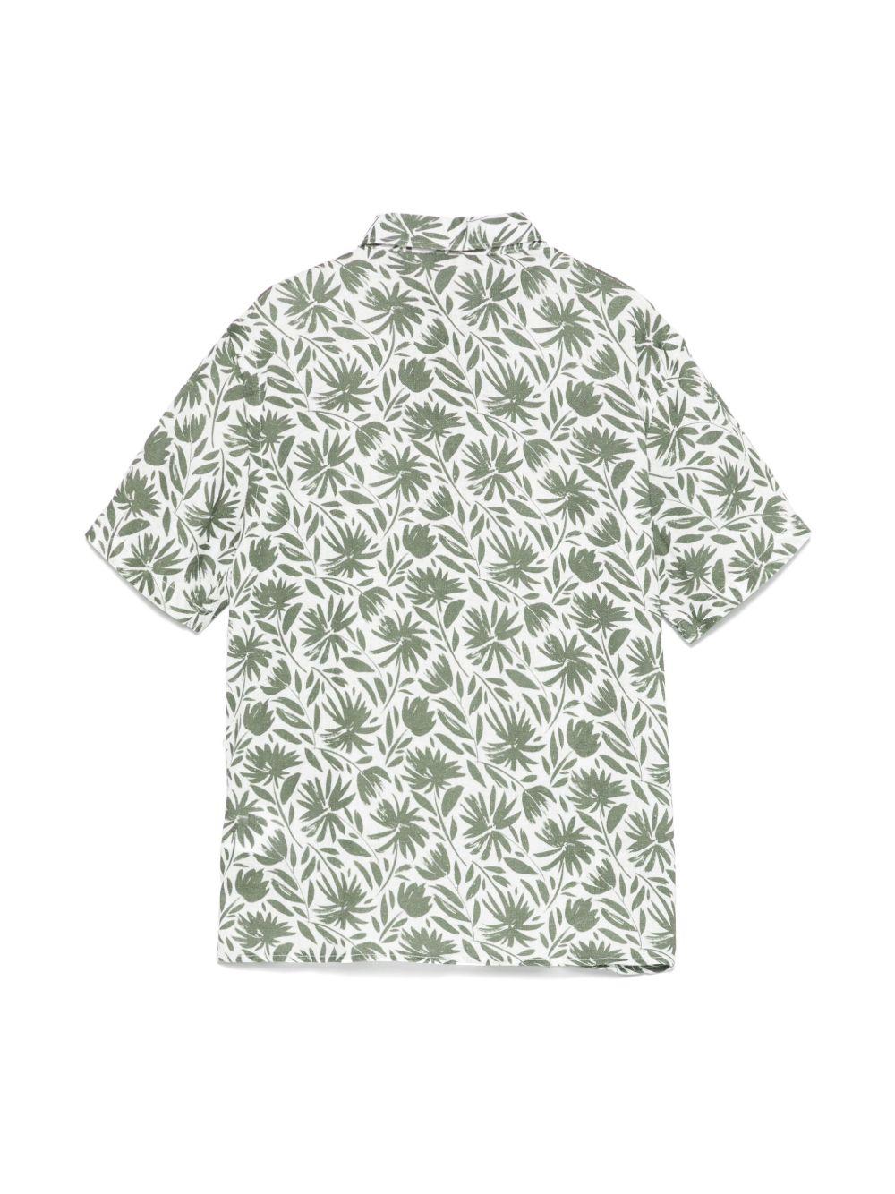 Camicia per bambino Paolo Pecora Kids bianco con stampa floreale PP4035 OLIVA PAOLO PECORA KIDS 