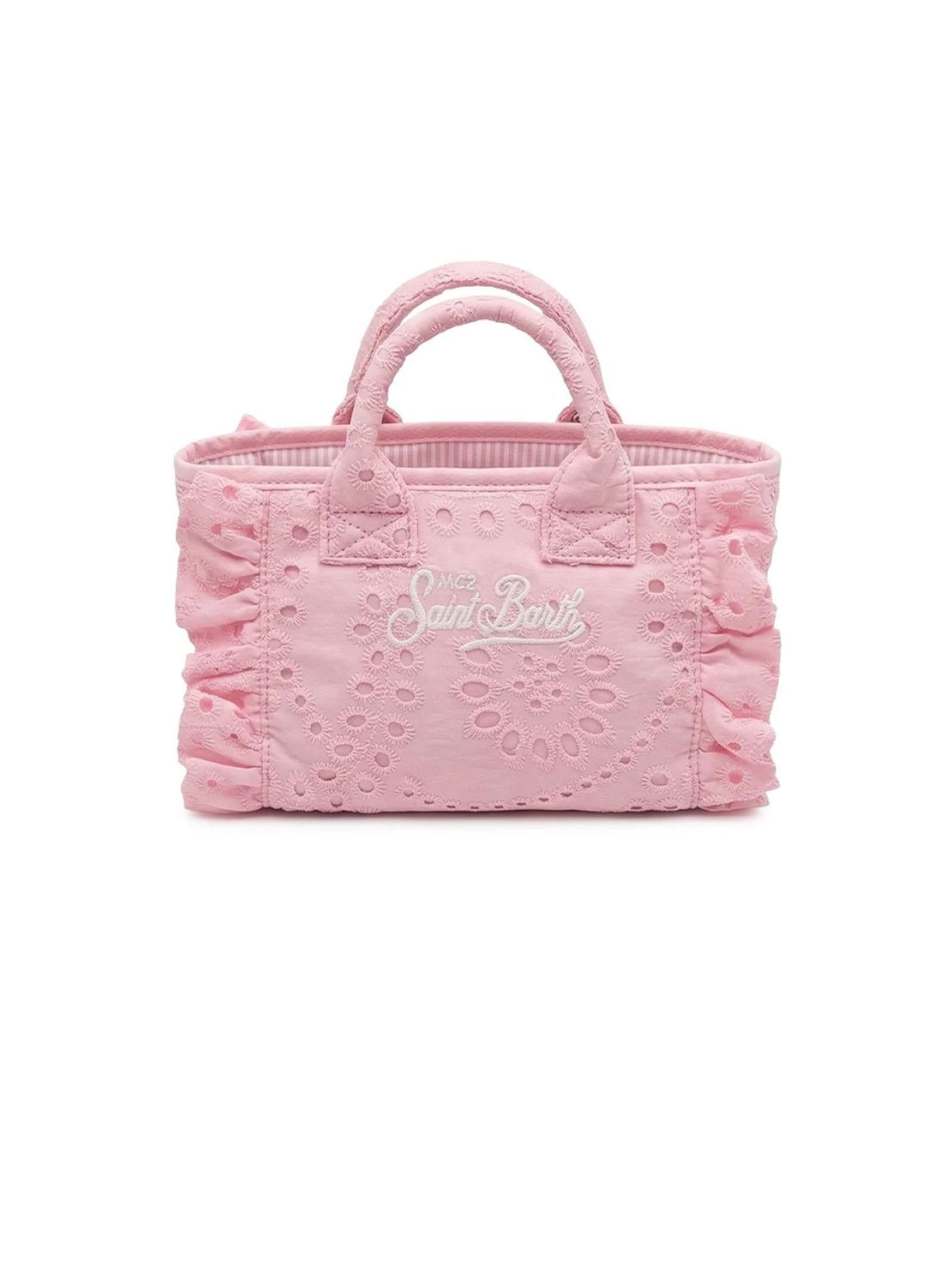 Borsa Vanity Mini MC2 Saint Barth rosa in pizzo sangallo VAMI018 02531L MC2 ST. BARTH KIDS 