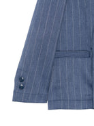 Blazer doppiopetto per bambino DONDUP Kids blu con motivo gessato DMGC0280TV117 4019 DONDUP KIDS 