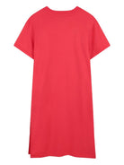 Abito per bambina Lanvin Enfant rosso con logo sul davanti N30341 998 LANVIN KIDS 