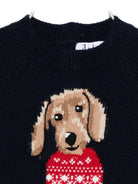 Maglione per neonato Il Gufo blu con ricamo cagnolino A25GMA0008EM220 4939 IL GUFO 