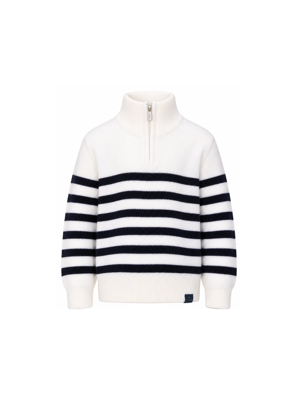 Maglione per bambino Paul & Shark Kids bianco con motivo a righe orizzontali WUW006LHE88 10057 PAUL & SHARK KIDS 