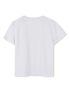 T-shirt con stampa per bambino Dkny Kids bianco con scollo rotondo D62305 560 DKNY 
