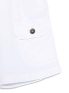 Shorts con pieghe per bambino Paolo Pecora Kids bianco con chiusura frontale PP4025 GESSO PAOLO PECORA KIDS 