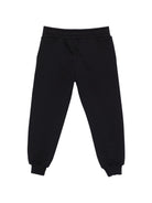 Pantaloni per bambino Moschino Kids nero con caviglie a coste HUP08YLCA32 60100 MOSCHINO KIDS 