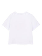 T-shirt per bambina Lanvin Enfant bianca con stampa sneakers rosa N30332 10P LANVIN KIDS 