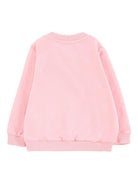 Felpa per neonata Moschino Kids rosa con logo Teddy Bear MNF060LCA40 50209 MOSCHINO KIDS 