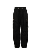 Pantaloni cargo per bambino John Richmond Junior nero elasticizzato in vita RBP26049PA BLACK JOHN RICHMOND KIDS 