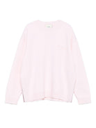 Maglione per bambina Fendi Kids rosa in lana con logo JUG192 AUKU F0ZKY FENDI KIDS 