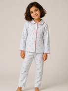 Pigiama per bambina Petit Bateau Kids azzurro con design a righe A0GAL 01 PETIT BATEAU KIDS 