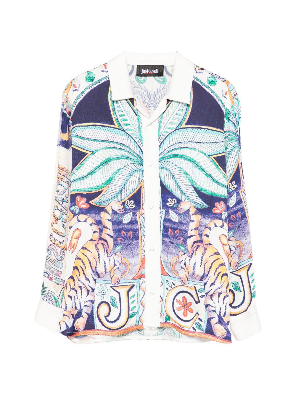 Camicia per bambino Just Cavalli Kids multicolore con colletto classico JBP26072CA INDIA D.MN ROBERTO CAVALLI KIDS 