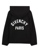 Felpa per bambino Givenchy Kids nera con cappuccio e zip H31097 09B GIVENCHY KIDS 