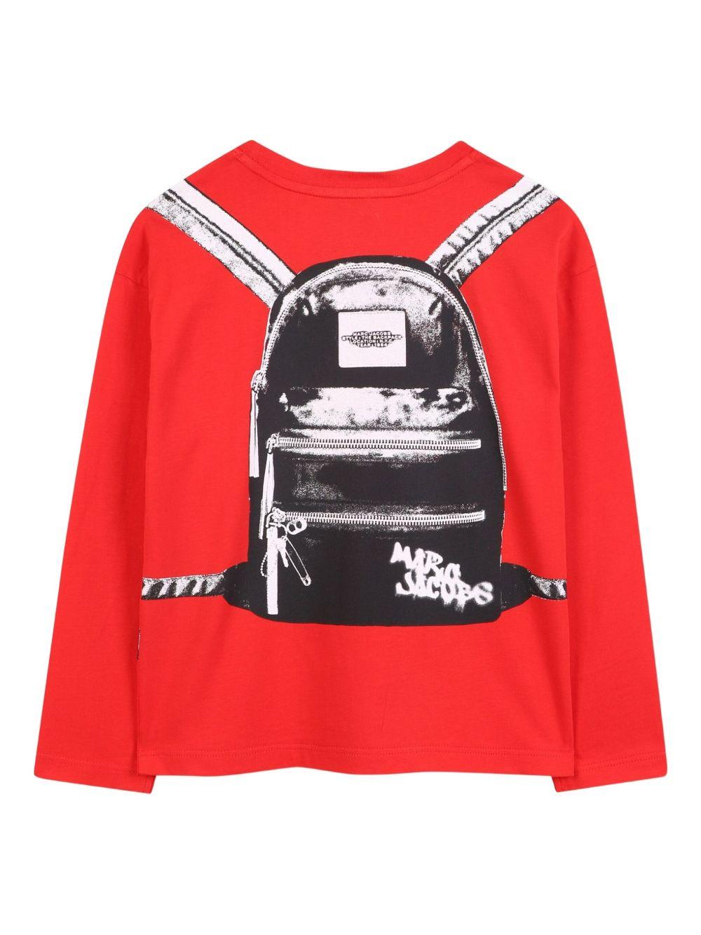 T-shirt per bambino The Marc Jacobs Kids rosso con stampa grafica sul retro W60639 97E THE MARC JACOBS KIDS 