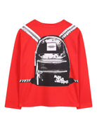 T-shirt per bambino The Marc Jacobs Kids rosso con stampa grafica sul retro W60639 97E THE MARC JACOBS KIDS 
