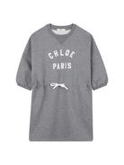 Abito per bambina Chloé Kids grigio con logo sul davanti C20617 A46 CHLOE' KIDS 