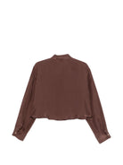 Camicia per donna Alysi marrone con chiusura con bottoni sul davanti 116219 P6003 MOSTO ALYSI 