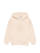 Felpa per bambini Moschino Kids beige con stampa grafica con logo HUF09VLCA52 20829 MOSCHINO KIDS 