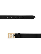 Cintura per bambini Dolce & Gabbana Kids nera con fibbia con logo EE0068 A1065 80999 DOLCE & GABBANA KIDS 