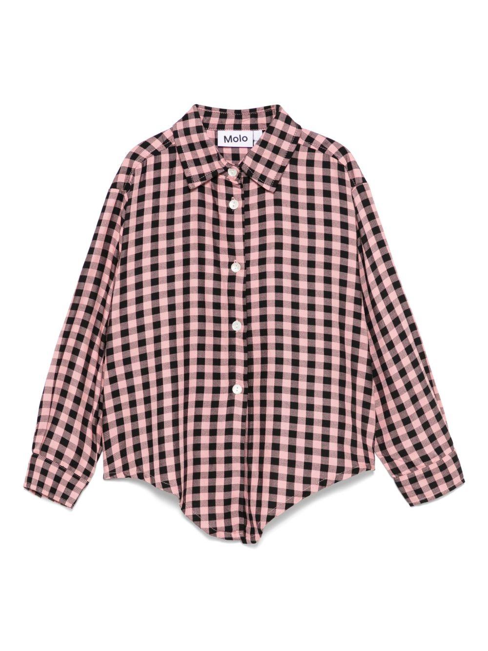 Camicia per bambina Molo Rafa rosa con dettaglio con nodo 2S25C201 9260 MOLO 