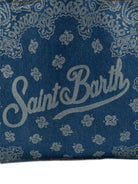 Borsa tote Essential Bag N MC2 Saint Barth denim con stampa paisley e logo stampato EBAGN006 00780L MC2 ST. BARTH KIDS 