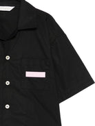 Camicia per bambina Palm Angels Kids nera corta PGGG001S26FAB002 110 PALM ANGELS KIDS 