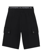 Cargo per bambino Karl Lagerfeld Kids neri con logo in vita Z31083 09B KARL LAGERFELD KIDS 