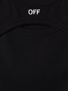 Abito per bambina Off-White Kids Off-stamp nero a coste OGDB065S25JER001 1001 OFF WHITE KIDS 