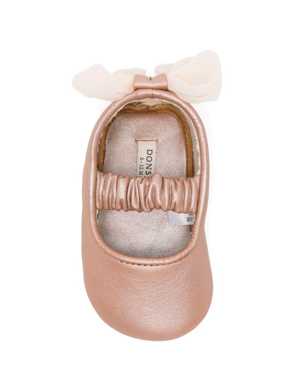 Ballerine per neonata Donsje rosa con dettaglio fiocco posteriore 1041100 LE203 DONSJE KIDS 