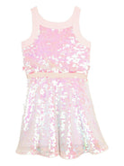 Abito smanicato per bambina Billieblush rosa con paillettes U21819 111 BILLIEBLUSH KIDS 