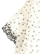 Abito per bambina Monnalisa bianca con stampa stelle all-over 49G903 7078 0150 MONNALISA KIDS 