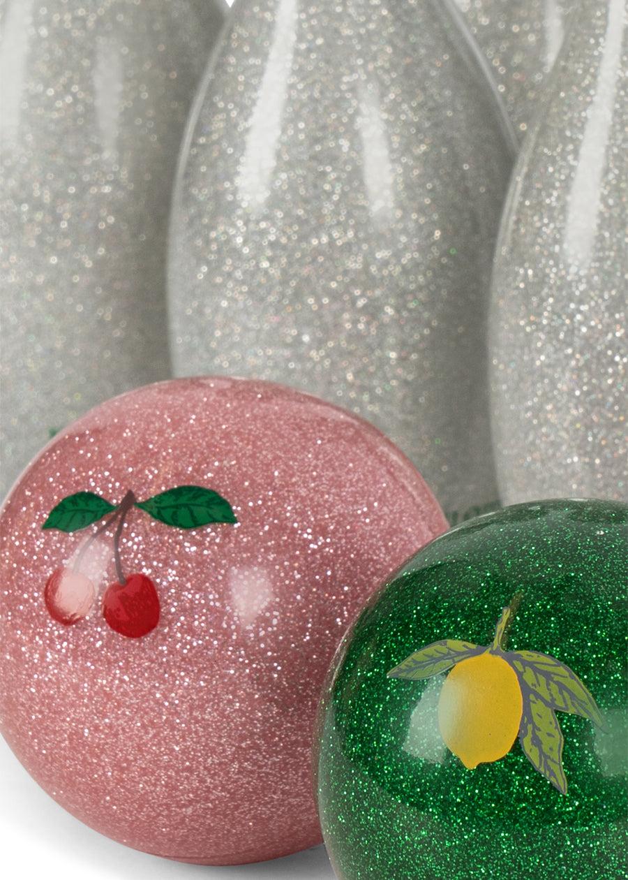Set da bowling per bambina Konges Slojd argento con dettagli glitter KS105406 MULTI KONGES SLOJD 